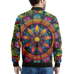 Colorful Mandala Print Men's Bomber Jacket