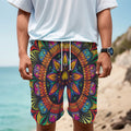 Colorful Mandala Print Men's Cargo Shorts