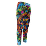 Colorful Mandala Print Men's Compression Pants