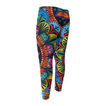 Colorful Mandala Print Men's Compression Pants