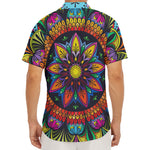 Colorful Mandala Print Men's Deep V-Neck Shirt