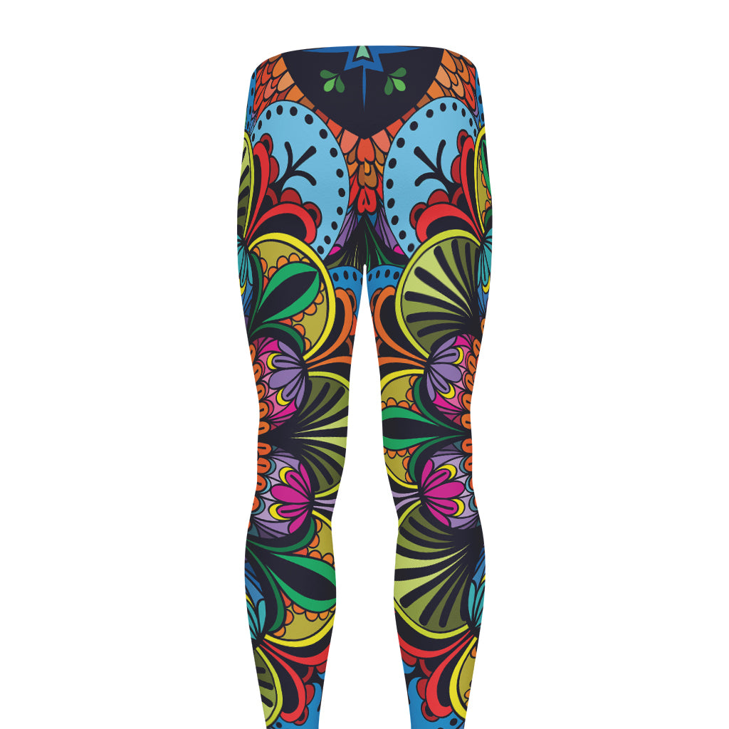 Colorful Mandala Print Men's leggings