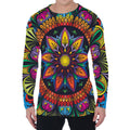 Colorful Mandala Print Men's Long Sleeve T-Shirt