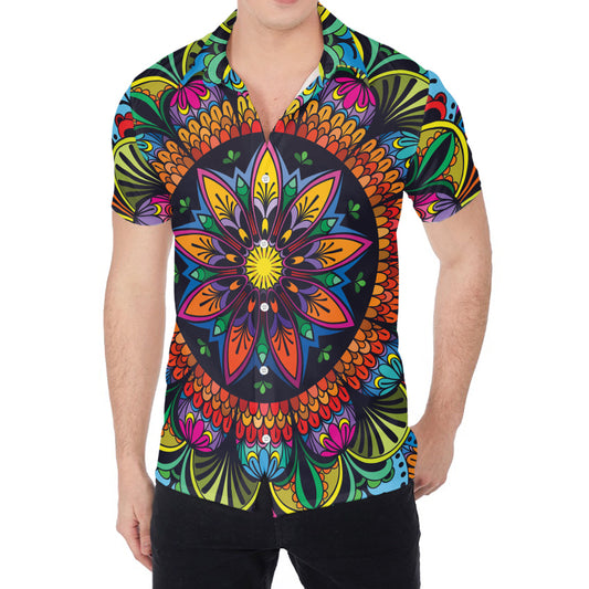 Colorful Mandala Print Men's Shirt