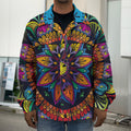 Colorful Mandala Print Men's Shirt Jacket