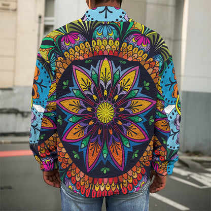 Colorful Mandala Print Men's Shirt Jacket