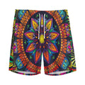 Colorful Mandala Print Men's Athletic Shorts