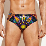 Colorful Mandala Print Men's Swim Briefs
