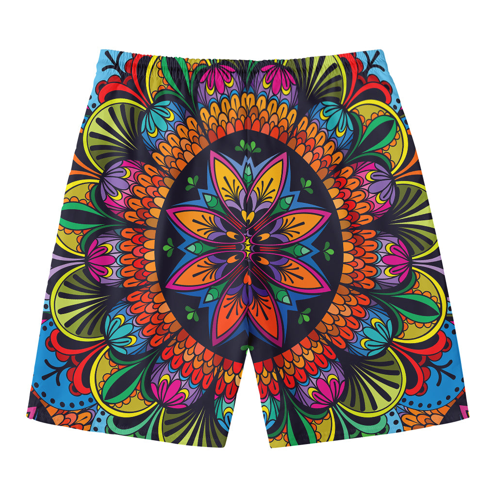 Colorful Mandala Print Men's Swim Trunks