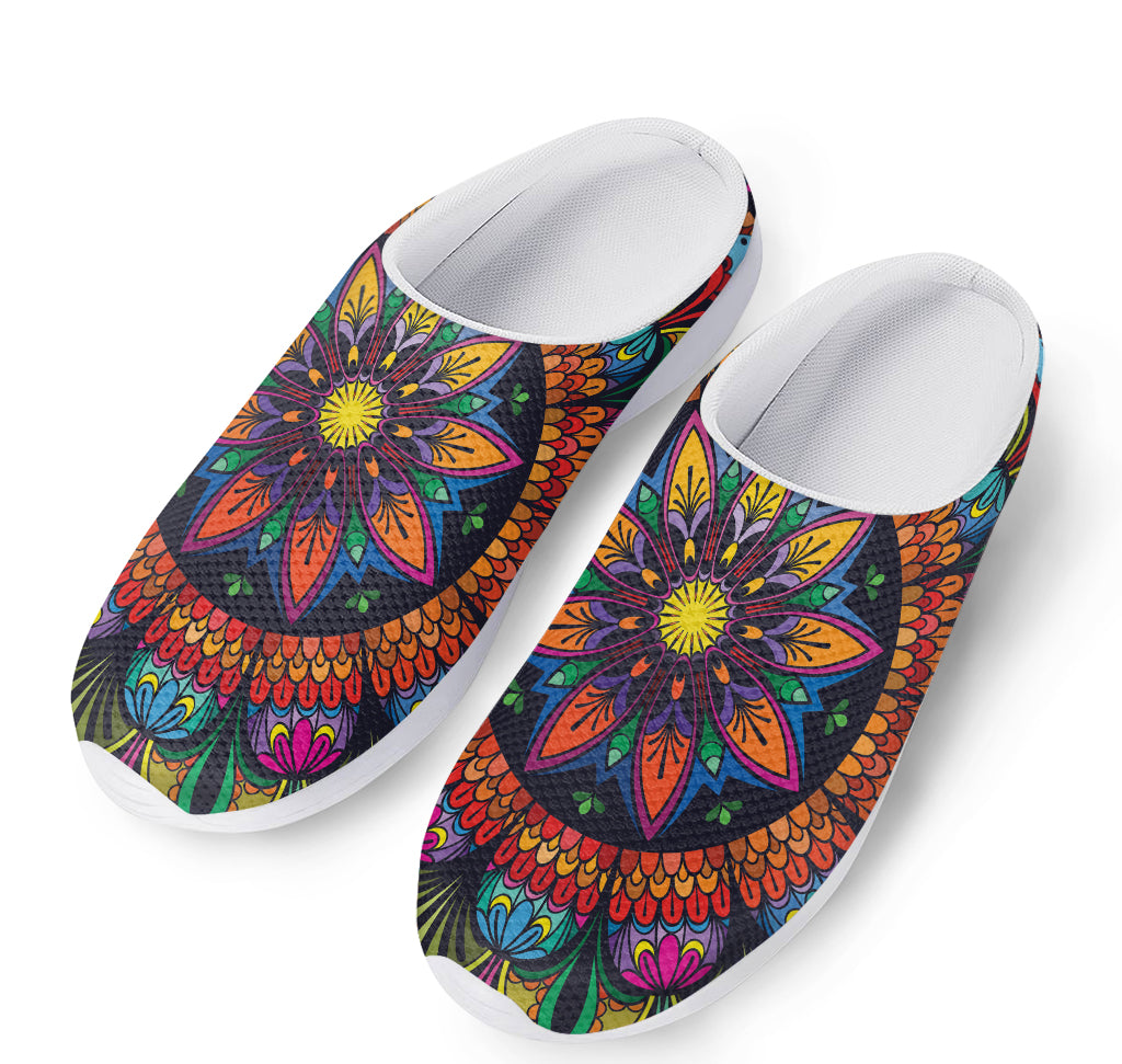 Colorful Mandala Print Mesh Casual Shoes