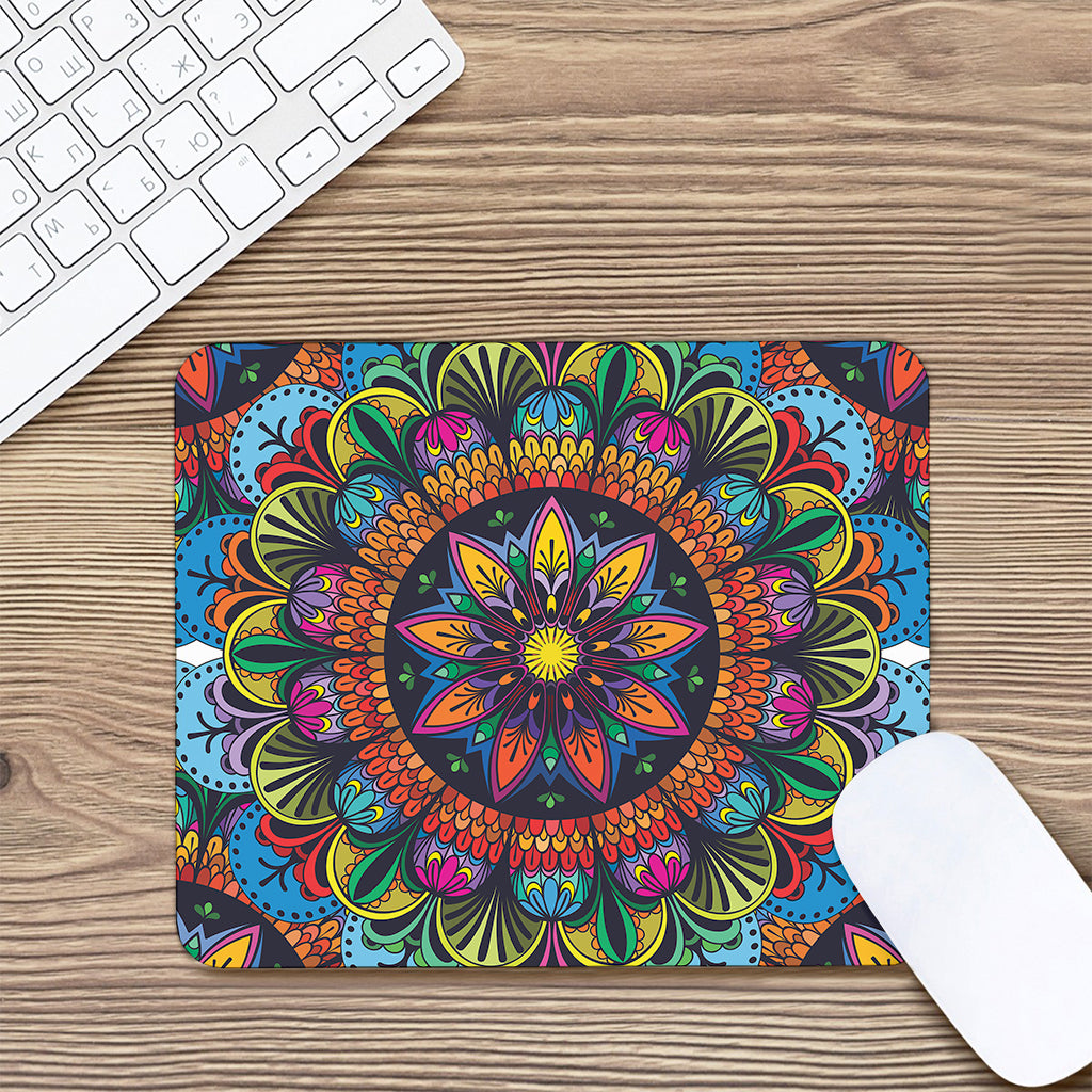 Colorful Mandala Print Mouse Pad