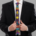 Colorful Mandala Print Necktie