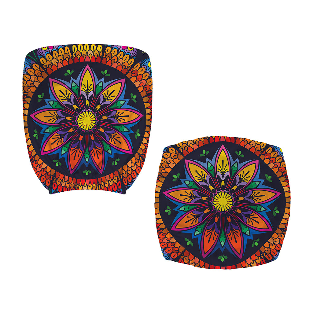 Colorful Mandala Print Office Chair Cover