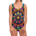 Colorful Mandala Print One Piece Swimsuit