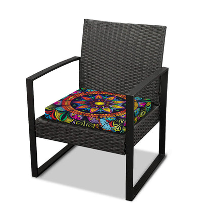 Colorful Mandala Print Outdoor Seat Cushion Cover