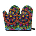 Colorful Mandala Print Oven Mitts