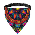 Colorful Mandala Print Over The Collar Dog Bandana