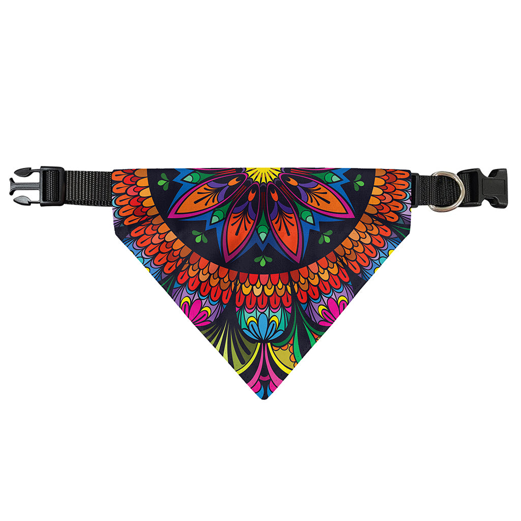 Colorful Mandala Print Over The Collar Dog Bandana