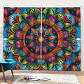 Colorful Mandala Print Pencil Pleat Curtains
