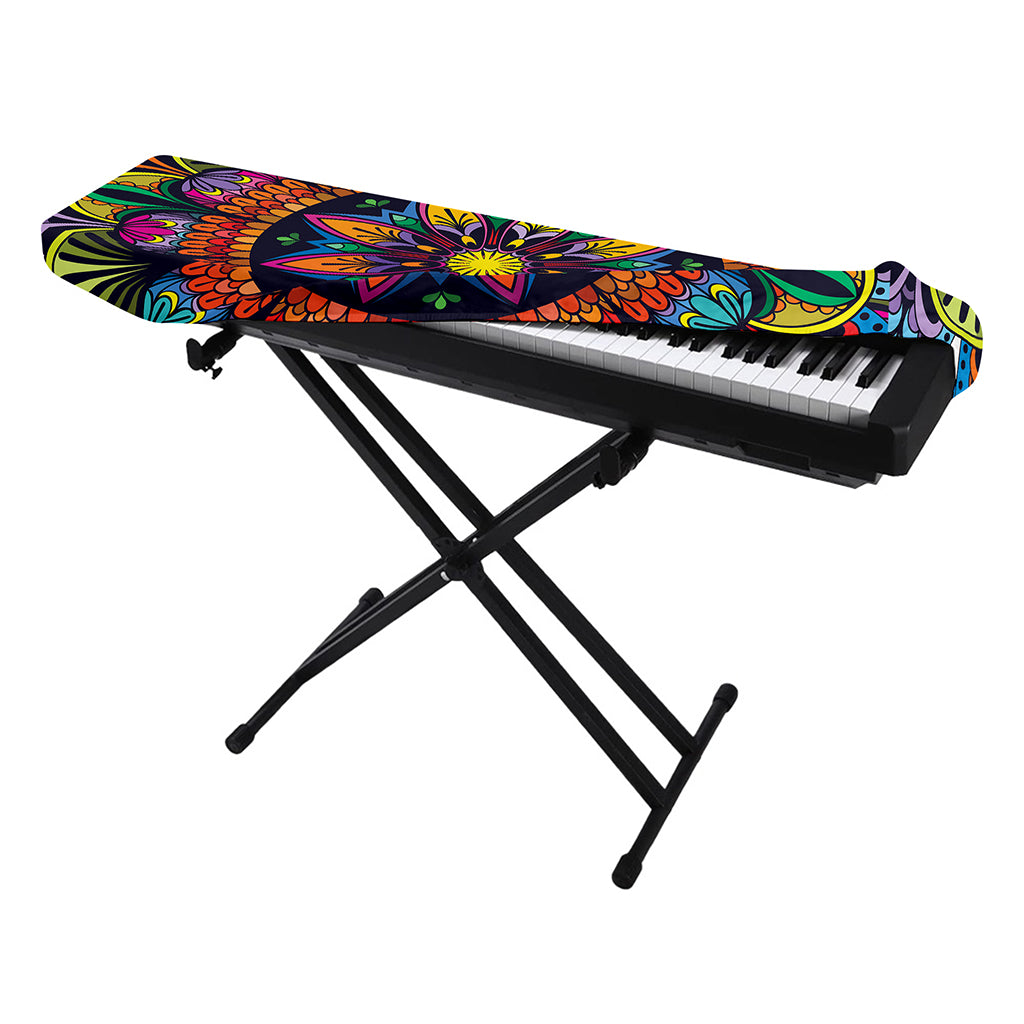 Colorful Mandala Print Piano Keyboard Cover