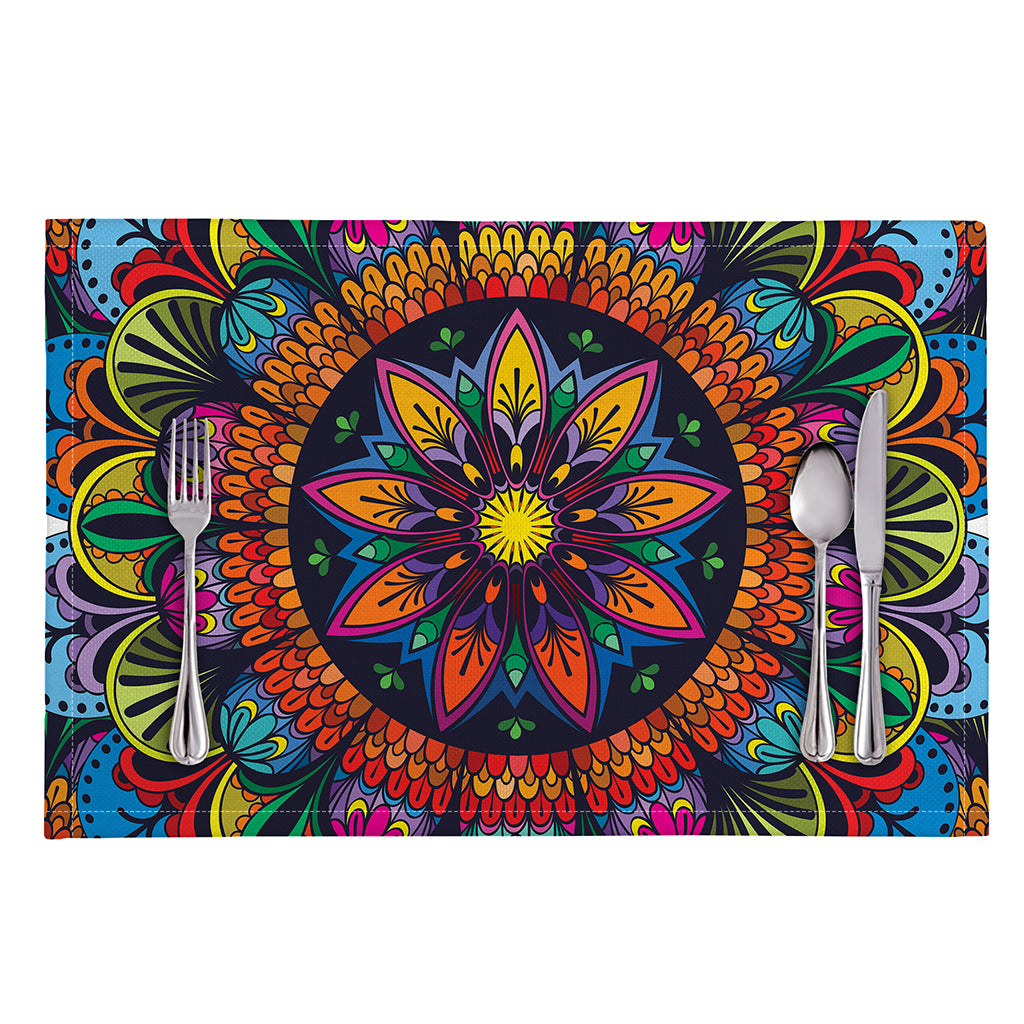 Colorful Mandala Print Placemat