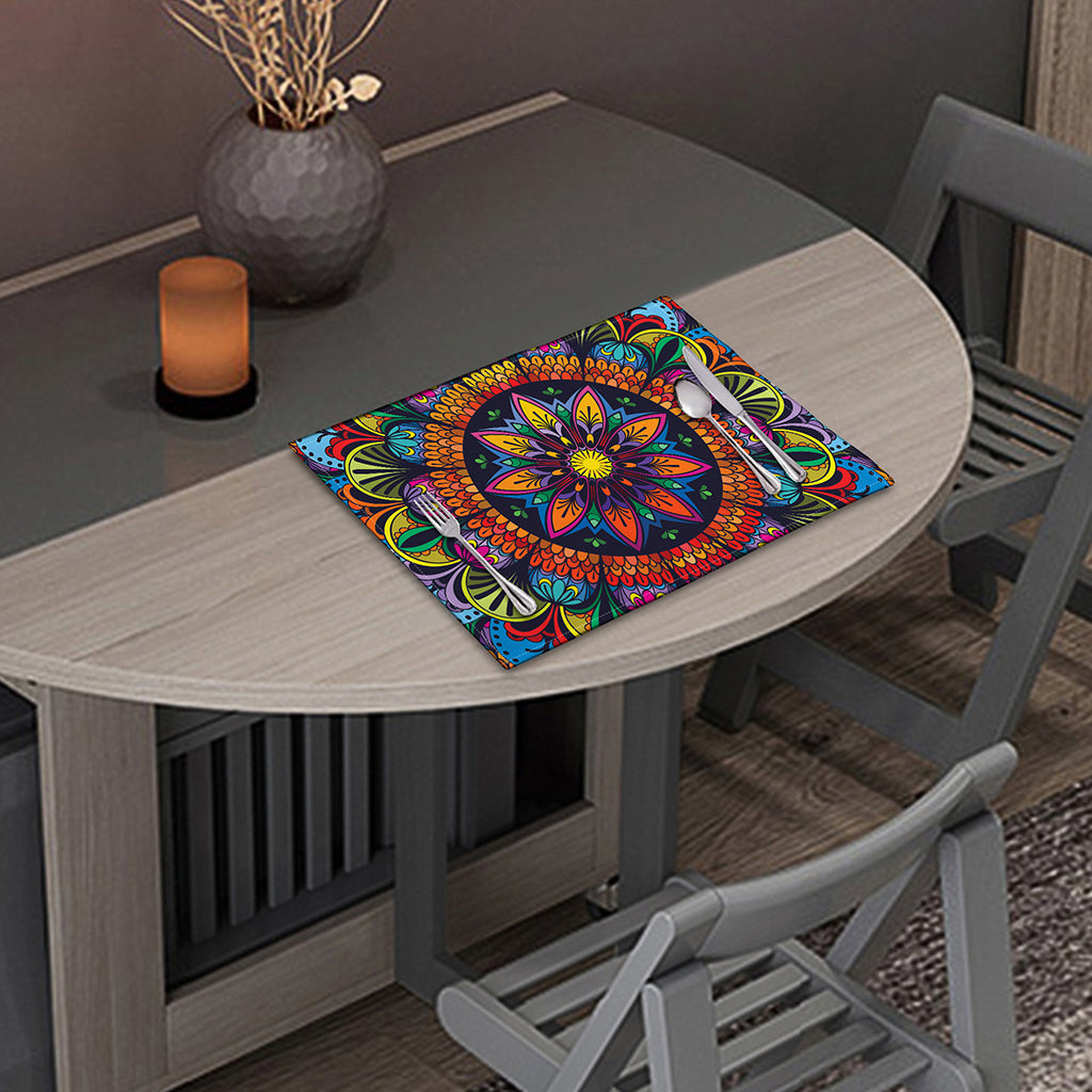 Colorful Mandala Print Placemat