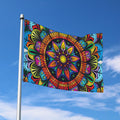 Colorful Mandala Print Polyester Flag