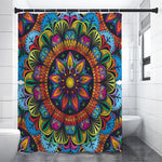 Colorful Mandala Print Premium Shower Curtain