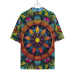 Colorful Mandala Print Rayon Hawaiian Shirt