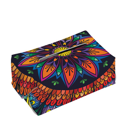 Colorful Mandala Print Rectangle Tissue Box Cover