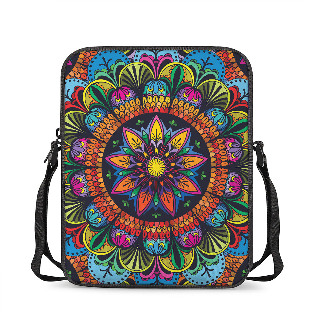 Colorful Mandala Print Rectangular Crossbody Bag