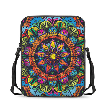 Colorful Mandala Print Rectangular Crossbody Bag