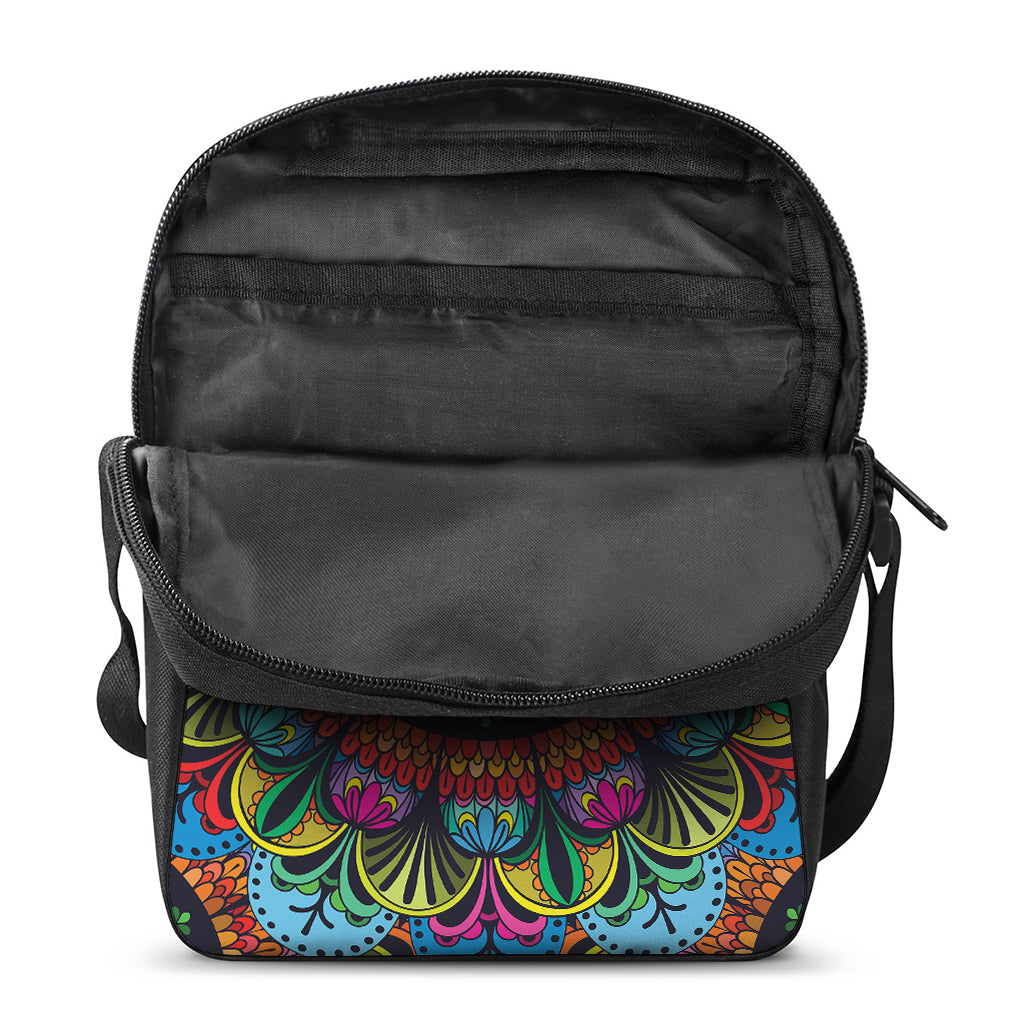 Colorful Mandala Print Rectangular Crossbody Bag