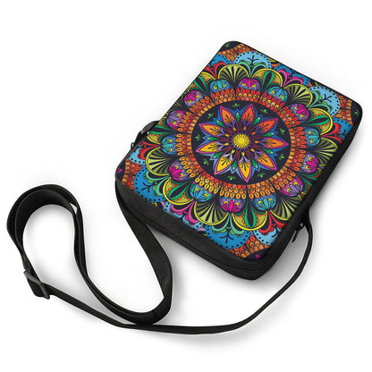 Colorful Mandala Print Rectangular Crossbody Bag