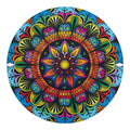 Colorful Mandala Print Round Blanket