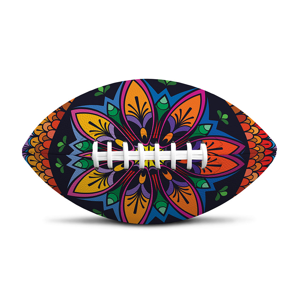 Colorful Mandala Print Rugby Ball