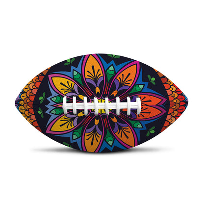 Colorful Mandala Print Rugby Ball