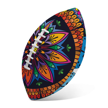 Colorful Mandala Print Rugby Ball