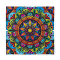 Colorful Mandala Print Silk Bandana