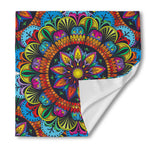 Colorful Mandala Print Silk Bandana