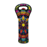 Colorful Mandala Print Single Neoprene Wine Tote
