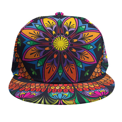 Colorful Mandala Print Snapback Cap