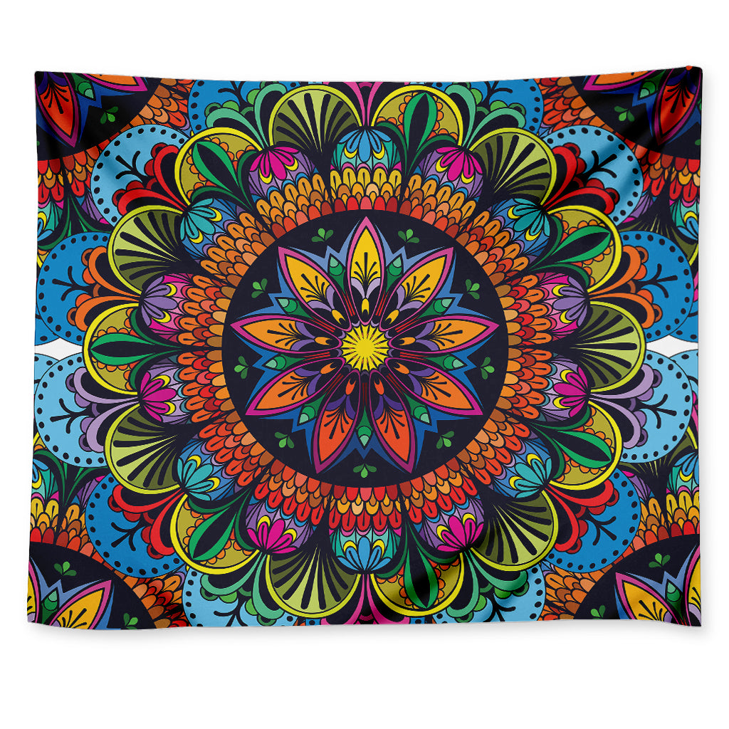 Colorful Mandala Print Tapestry