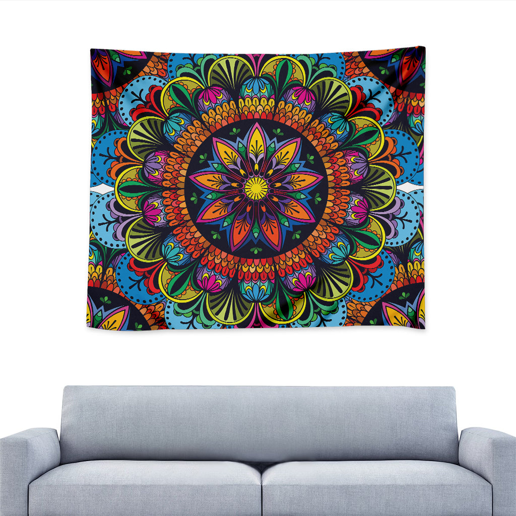Colorful Mandala Print Tapestry