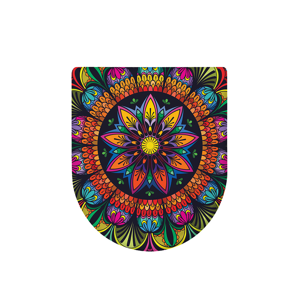 Colorful Mandala Print Toilet Lid Cover