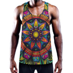 Colorful Mandala Print Training Tank Top