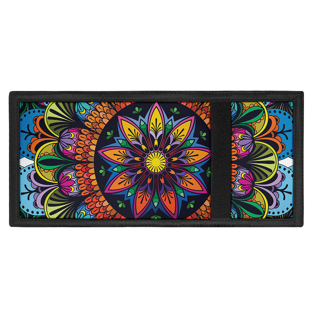 Colorful Mandala Print Trifold Wallet