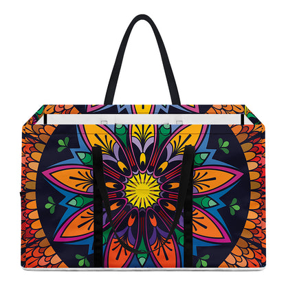 Colorful Mandala Print Utility Tote Bag