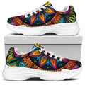 Colorful Mandala Print White Chunky Shoes