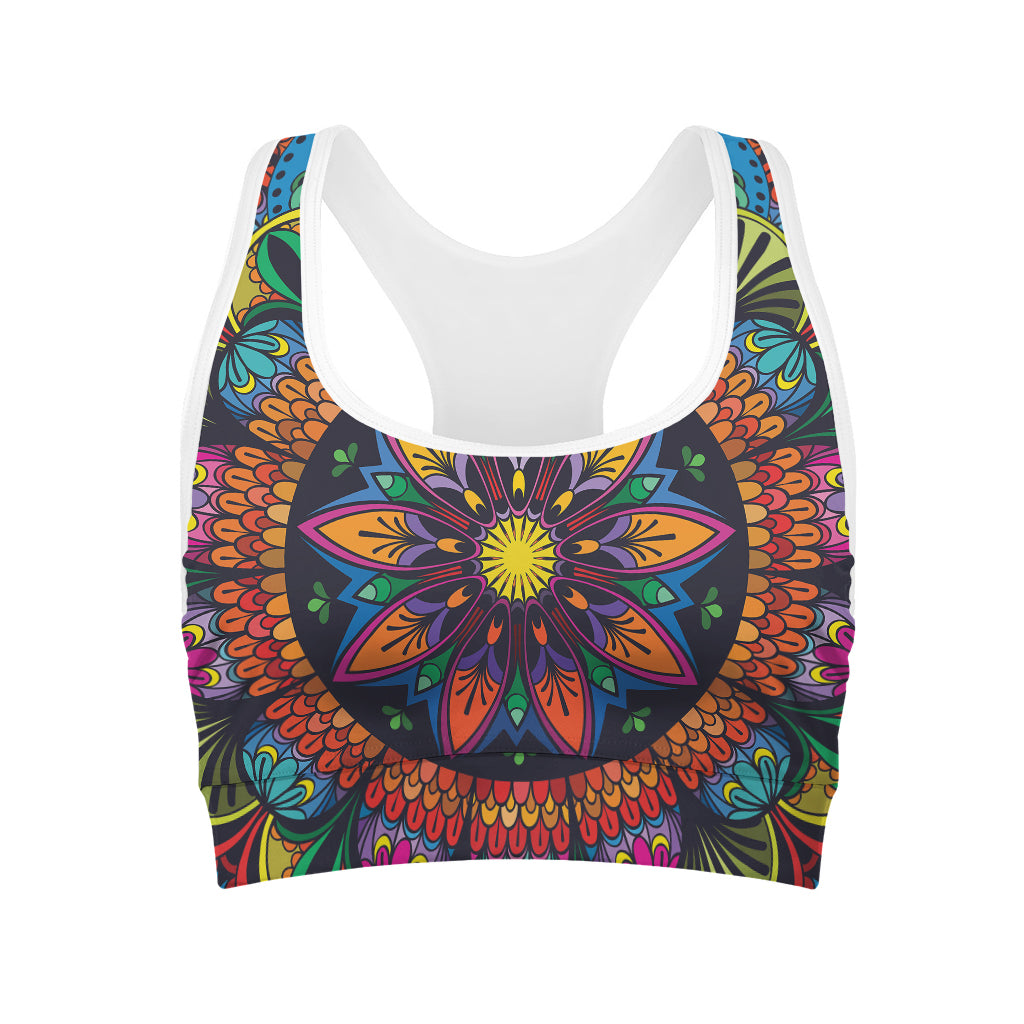 Colorful Mandala Print Women's Sports Bra